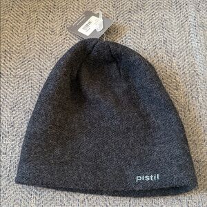 Pistil Men's Charcoal Gray 100% Wool Beanie Hat